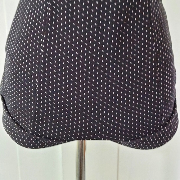 Vtg 40s‎ 50s Bradley Black White Polka Dot  Boy Leg Low Back One Piece Swimsuit - Picture 6 of 16